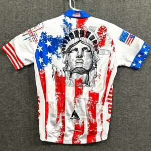 NWT Miloto Cycling Jersey Statue of Liberty Size 2XL USA Flag Full Zip Pockets
